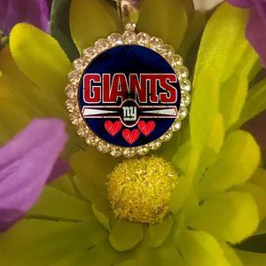 NewYork Giants New York Giants Bling rhinestones 925 silver Necklace w/ gift box